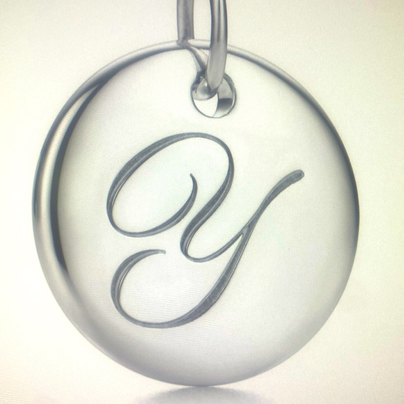 Tiffany Notes Alphabet disc charm pendant U